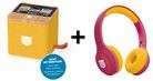 Bundle: tigerbox Touch PLUS (gelb) im Set mit tigerbuddies Kopfhörer - lila/gelb - Neue Version mit Bluetooth