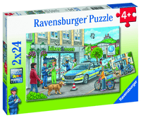 Puzzle - Unterwegs mit Polizeimeisterin Hannah - 2 x 24 Teile