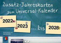 Zusatz-Jahreskarten zum Universal-Kalender - ergänzendes Set für Kita und Schule