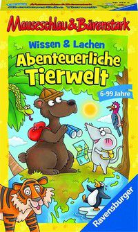 Abenteuerliche Tierwelt Kartenspiel - Wissen & Lachen von 6 - 99 Jahre - Mauseschlau & Bärenstark