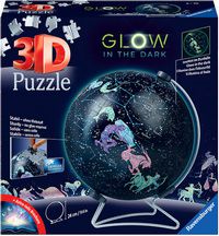 Puzzle - Glow in The Dark Sternenglobus -  3D, 180 Teile