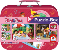 Bibi & Tina Puzzle im Metallkoffer, 2 x 100 Teile, 2 x 150 Teile